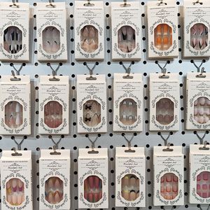 Promoción: 24 Uñas Postizas Acrílicas de Lujo de Alta Calidad, Estilo Mixto Aleatorio, Punta Francesa, Forma Ataúd, Cuadrada, Almendrada, Uñas a Presión para Dedos - Product Image 6