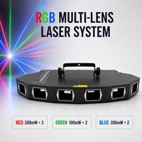 Projecteur laser RGB multicolore en forme d'éventail à 4/6 faisceaux, DMX512 ILDA, auto/son-actif, refroidissement par ventilateur, pour club, discothèque, bar, scène