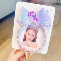 Bandeau à nœud mignon pour petite fille, mode, super féérique, perruque tressée, pince à cheveux, dessin animé, mes petites ailes, accessoire pour cheveux, bandeau cadeau