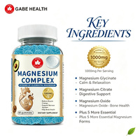 Gomitas de Magnesio Complejo de Marca Privada OEM, 1000 mg, 8 Formas de Magnesio, Glicinato, Citrato, Relajación Muscular, Salud Cerebral, Personalizadas