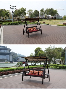 Silla Columpio de Exterior, Silla Mecedora Colgante de Diseño Moderno en Hierro Forjado para Jardín, Balcón, Patio, Uso Interior para 2-3 Personas - Product Image 5