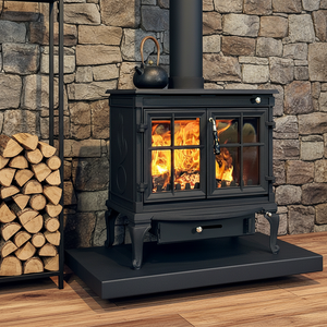 Caminetto in Ghisa a Legna dal Design Tradizionale, Riscaldamento Decorativo, Installazione Autoportante, Garanzia 5 Anni, <span class=keywords><strong>per</strong></span> Soggiorno Interno - Product Image 5