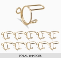 En gros 10 pièces/ensemble femmes doigt porter Nail Art incontournable détachable clou anneau métal anneau femmes Joint anneau bijoux accessoires