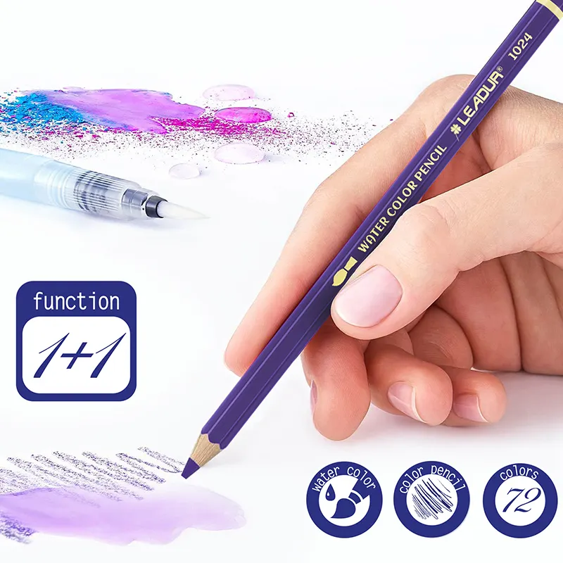 Ensemble de crayons de couleur solubles dans l'eau de qualité artistique crayons de couleur à l'eau 36 crayons aquarelle