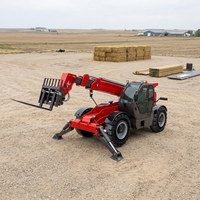 Chariot télescopique à base stable 4T, hauteur 14m, équipé de stabilisateurs, contrepoids en fonte, rotatif, pour levage de précision
