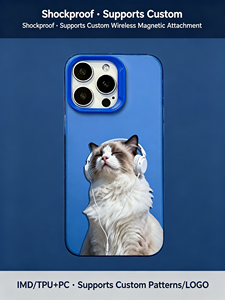 Funda de TPU Transparente Azul con Diseño de Gato Ragdoll con Audífonos, Funda Protectora Suave y Resistente a Impactos para <span class=keywords><strong>iPhone</strong></span> 17 16 15 14 13 <span class=keywords><strong>Pro</strong></span> Max - Product Image 2