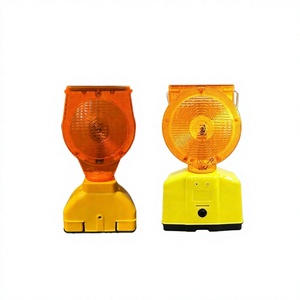 Feux clignotants LED solaires jaunes pour barricades, résistants aux intempéries, portables, pour cônes de signalisation, sécurité routière - Product Image 1