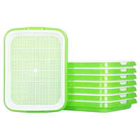 Kit de germination de micro-légumes sans terre avec couvercle, pour la culture de l'herbe de blé, plateau de germination pour pépinière et jardin