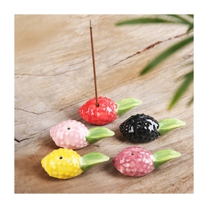 HZ personnalisé fait à la main décor à la maison <span class=keywords><strong>Yalda</strong></span> cadeau Vase le sabbat encens et bougeoir en céramique grenade encens bâton brûleur - Product Image 2
