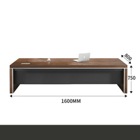 Table de direction moderne de luxe léger pour entreprise, ensemble bureau et chaise de patron au design simple et élégant avec armoire latérale et bibliothèque