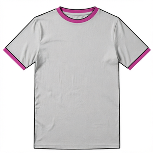 230g Heavyweight 100% Cotton Ringer <b>T</b>-<b>Shirt</b> Short Sleeve O-Neck Loose Fit for <b>Men</b> Streetwear - Product Image 1