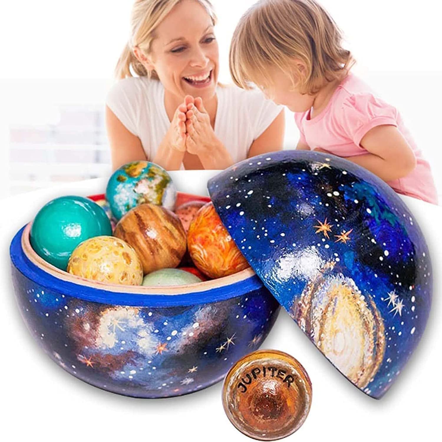 Деревянная игрушка с солнечной системой Космос обучающая игрушка с 8 планетами солнце и луна астронавт и ракета модель Вуди игрушки