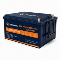 Paquete de Baterías LiFePO4 de 24V 25.6V 100Ah-300Ah para Camiones, Aire Acondicionado de Estacionamiento, Arranque, Ciclo Profundo, 6000 Ciclos
