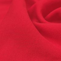 Tissu éponge en polyester CVC extensible solide à vendre 400GSM, tissu terri éponge français en coton brossé de haute qualité pour sweats à capuche/