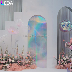 LEDA Wedding Arch Panel <b>Backdrops</b> Event Decor Acrylic white <b>Backdrop</b> <b>Stand</b> for Birthday Party - Product Image 4