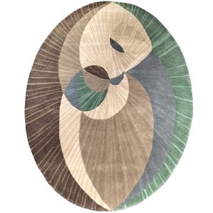Luxury Modern <b>Abstract</b> Oval Shape wool <b>Rug</b> Irregular Shape Hand Tufted Designer Area Carpet For Living Room Bedroom Decor Home - Product Image 1