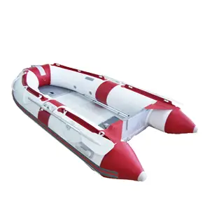 قارب من الألياف الزجاجية قابل للنفخ, يوفر مباشرة من مصنع المواد لينة أسفل صلبة قابلة للنفخ قارب ضلع مع قارب transom قابل للطي ce