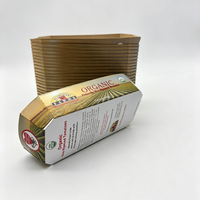 Boîte en carton jetable en forme de bateau en papier kraft, barquette à emporter pour fruits, idéale pour la restauration rapide et les collations