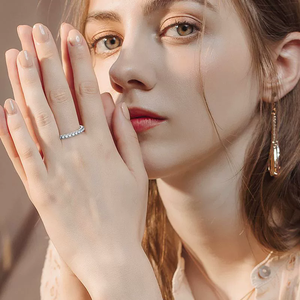 Anillo de Tenis de Plata de Ley S925 con Diamantes Naturales, Joyería Fina de Lujo Unisex de Moda, Superventas, Regalo de Navidad - Product Image 4