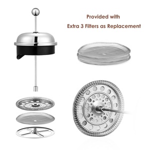 Wholesale Wholesale 34oz Stainless Steel Glass French Press <strong>Coffee</strong> Maker <strong>Coffee</strong> <strong>Plunger</strong> - Product Image 2