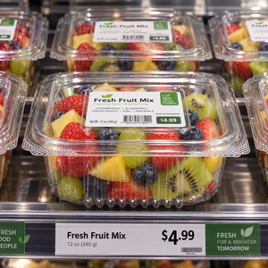 Conteneur en PET transparent de 250 ml, boîte alimentaire en plastique jetable transparente pour salade de fruits, collation, sans BPA - Product Image 4