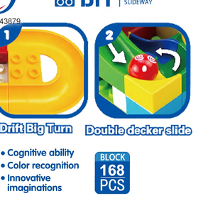 168 pezzi di plastica per bambini, regali educativi di sicurezza per bambini, blocchi scorrevoli in mattoni - Product Image 3