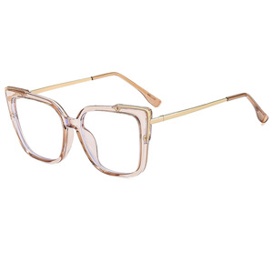 Montures de lunettes œil-de-chat, monture intégrale, verres en résine, anti-lumière bleue, lunettes de mode légères pour femmes 2024 - Product Image 4