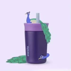 Mug à thé isotherme à double paroi en acier inoxydable de 12 oz |   Bouteille isotherme portable anti-fuite écologique à large ouverture pour la rentrée scolaire - Product Image 2