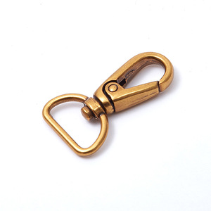 <b>Car</b> Keychain Zinc Alloy Antique Gold Plated Spring <b>Clip</b> For Home Use - Product Image 2