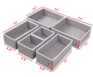 Bộ 6 Ngăn Kéo Đựng Đồ Gia Dụng Phổ Biến Nhất, Hộp Chia Ngăn Có Thể Gập Lại, Hộp Đựng Đồ Tổ Chức Đồ Lót - Product Image 4