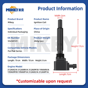 Bobina di Accensione MIKEY 55234131 per <span class=keywords><strong>Fiat</strong></span> 500C <span class=keywords><strong>500L</strong></span> Panda III Van, Ricambi Auto di Alta Qualità per BERU0040100087 DQZ9324 - Product Image 3