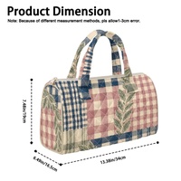 Sac à main brodé personnalisé avec imprimé Palaka hawaïen et motif floral Hibiscus des Fidji, idéal pour le shopping, les voyages et le quotidien