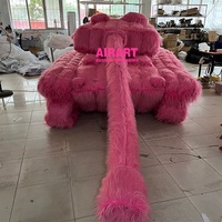 Leurre d'entraînement gonflable, réservoir gonflable rose et en peluche, fabricant Airart personnalisé