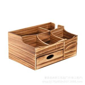 Caja de almacenamiento de accesorios para barra de café de madera, aparador, soporte para azúcar, bolsitas de té, cápsulas, dispensador de vasos de papel, almacenamiento para sala de té - Product Image 5