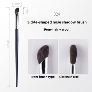 Ensemble de 12 pinceaux de maquillage en poils naturels de Cangzhou avec manche en bois pour le blush, les fards à paupières et le contour du nez - Product Image 6