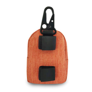 Dispensador de bolsas para excrementos de mascotas, tela Oxford naranja, 8,5x3,5x12, almacenamiento portátil de residuos para perros y gatos - Product Image 3