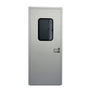 Porte en verre à charnières industrielle pharmaceutique GMP avec décoration et surface finie - Product Image 1