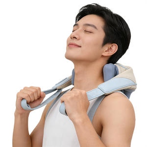 Neu Eingetroffenes Schultermassagegerät Kabelloses Elektrisches Shiatsu Rücken- und Nackenmassagegerät mit Wärmefunktion - Product Image 1