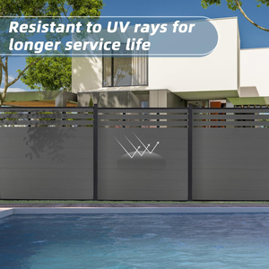 <span class=keywords><strong>Panneau</strong></span> de clôture de jardin extérieur en WPC, installation facile, WPC avec <span class=keywords><strong>poteau</strong></span> en aluminium, panneaux de clôture en composite <span class=keywords><strong>bois</strong></span>-plastique de haute qualité <span class=keywords><strong>pour</strong></span> la cour - Product Image 5