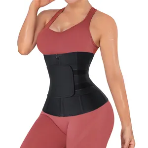 Wholesale Adjustable Fitness Hooks Tummy Trimmer Slimming Sauna Sweat Women Waist Trainer Corset Body Shaper Colombian Girdles