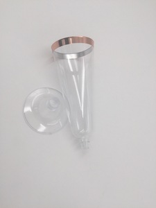 Pafu Bộ Đồ Ăn Tiệc Bằng Nhựa Thủy Tinh Dùng Một Lần Màu Vàng Dương Ly Uống Rượu Vang Trong Suốt Cho Tiệc Cưới Độc Thân - Product Image 3