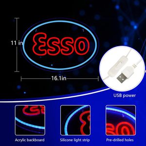 Enseigne néon Stock <span class=keywords><strong>Esso</strong></span> pour la décoration de <span class=keywords><strong>garage</strong></span>, enseignes LED pour la décoration murale de bar ou de cave à homme, enseignes néon personnalisées - Product Image 5