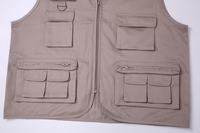 Multi Pockets Mesh Outdoor Men's Casual Work Safari Fishing Travel Photo Cargo Vest Fishing Photography Vest for Fishing Hiking