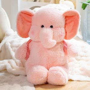 Peluche d'éléphant super douce avec rembourrage en coton PP, vente en gros <span class=keywords><strong>pour</strong></span> cadeaux d'anniversaire, cadeaux d'entreprise, cadeaux promotionnels - Product Image 2