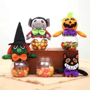 New Halloween Decorations Articles Creative Black Cat Pumpkin Halloween Candy Cans Ghost Candy Box