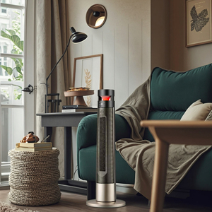 Máy sưởi điện cầm tay với bộ phận làm nóng PTC sưởi ấm nhanh & chiếu sáng điều khiển từ xa cho phòng khách & văn phòng-Phích cắm EU - Product Image 4