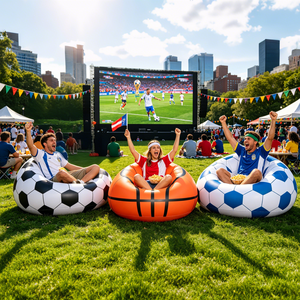 Sofá Inflable de PVC con Forma de Balón de Fútbol, Baloncesto, para Exteriores, para Ver Partidos de Fútbol - Product Image 1