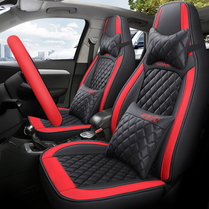 Housse de siège de voiture matelassée complète en cuir Nappa, style professionnel toutes saisons, confortable et haut de gamme pour l'intérieur de la voiture - Product Image 2