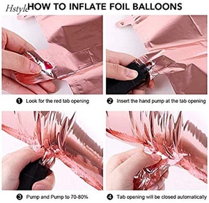 Pancarta de Feliz Cumpleaños, Globos de Número <span class=keywords><strong>25</strong></span> en Oro Rosa, Globos de Confeti en Oro Rosa, Artículos para Fiesta de <span class=keywords><strong>25</strong></span> Cumpleaños SET016 - Product Image 3