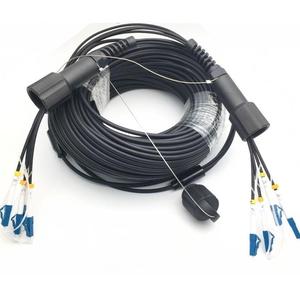 Câble à fibres optiques blindé FTTA <span class=keywords><strong>LC</strong></span>/SC monomode 4 cœurs IP68 câble de raccordement étanche pour applications extérieures 5G et CPRI - Product Image 1